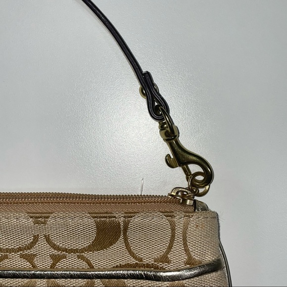 Brown Coach Wristlet Wallet Signature Canvas - Picture 5 of 7